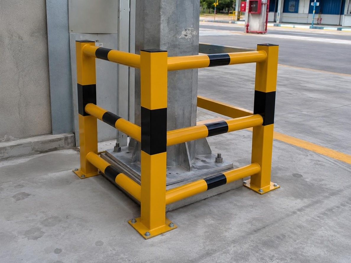 Protecciones metálicas para postes y luminarias